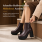 Damen Plateau-Stiefeletten mit klobigem Absatz für Herbst und Winter