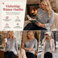Weihnachts-Strickpullover für Damen mit Schneeflocken-Jacquard, Rundhalsausschnitt und lockerer Passform – ideal für Herbst & Winter