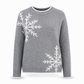 Weihnachts-Strickpullover für Damen mit Schneeflocken-Jacquard, Rundhalsausschnitt und lockerer Passform – ideal für Herbst & Winter