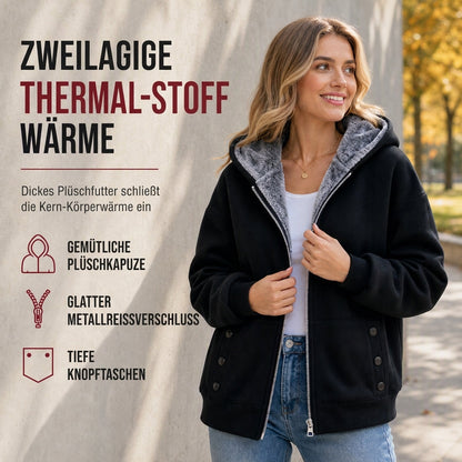Gefütterter Damen-Hoodie mit Reißverschluss – schmal geschnitten & warm für Herbst und Winter