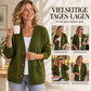 Damen Cardigan mit V-Ausschnitt und lockerer Passform