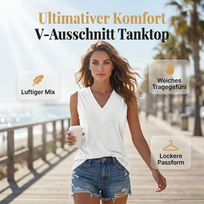 Leichtes Tanktop für Damen mit V-Ausschnitt