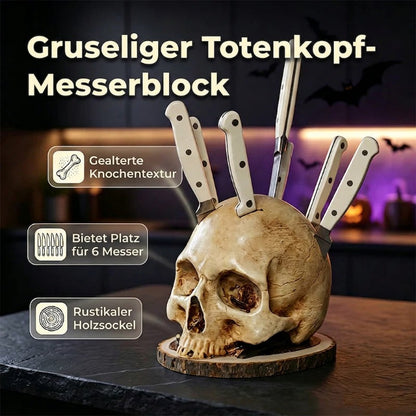 💀Halloween-Überraschung - bis zum halben Preis🎃Kreativer Totenkopf-Messerhalter aus Harz