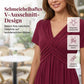 Damen V-Ausschnitt Cross-Front Faltenkleid