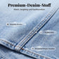 Damen-Jeansrock mit hoher Taille und Schlitz vorne