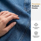👖 Damen Hochtaillierte Weitbein-Jeans mit High-Low-Saum – moderner Look, figurschmeichelnd & vielseitig kombinierbar