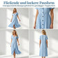 Damen Midi-Kleid aus Mischgewebe mit Knöpfen