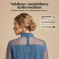 👗 Lantern Sleeve Faux Collar Denim Kleid – femininer Look mit Fake-Kragen, weiten Ärmeln & figurschmeichelndem Denim-Schnitt