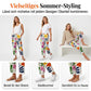 Lässige, kurze Damenhose mit Blumenmuster