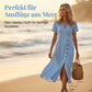 Damen Midi-Kleid aus Mischgewebe mit Knöpfen