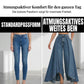 👖 Damen Hochtaillierte Weitbein-Jeans mit High-Low-Saum – moderner Look, figurschmeichelnd & vielseitig kombinierbar