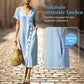 Damen Midi-Kleid aus Mischgewebe mit Knöpfen