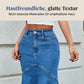 Ausgestellter Midi-Rock aus Denim im Meerjungfrauen-Stil