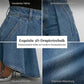 👖 Damen Hochtaillierte Weitbein-Jeans mit High-Low-Saum – moderner Look, figurschmeichelnd & vielseitig kombinierbar